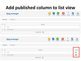 Add published column to list view
 