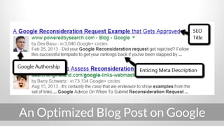 An Optimized Blog Post on Google
 