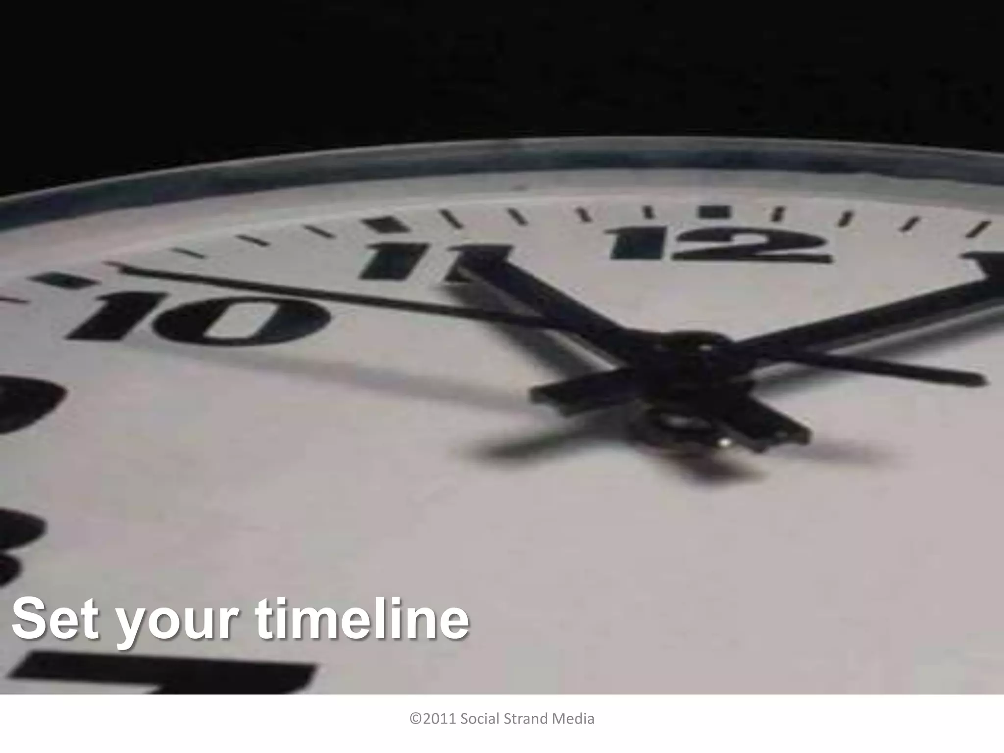 Set your timeline
              ©2011 Social Strand Media
 