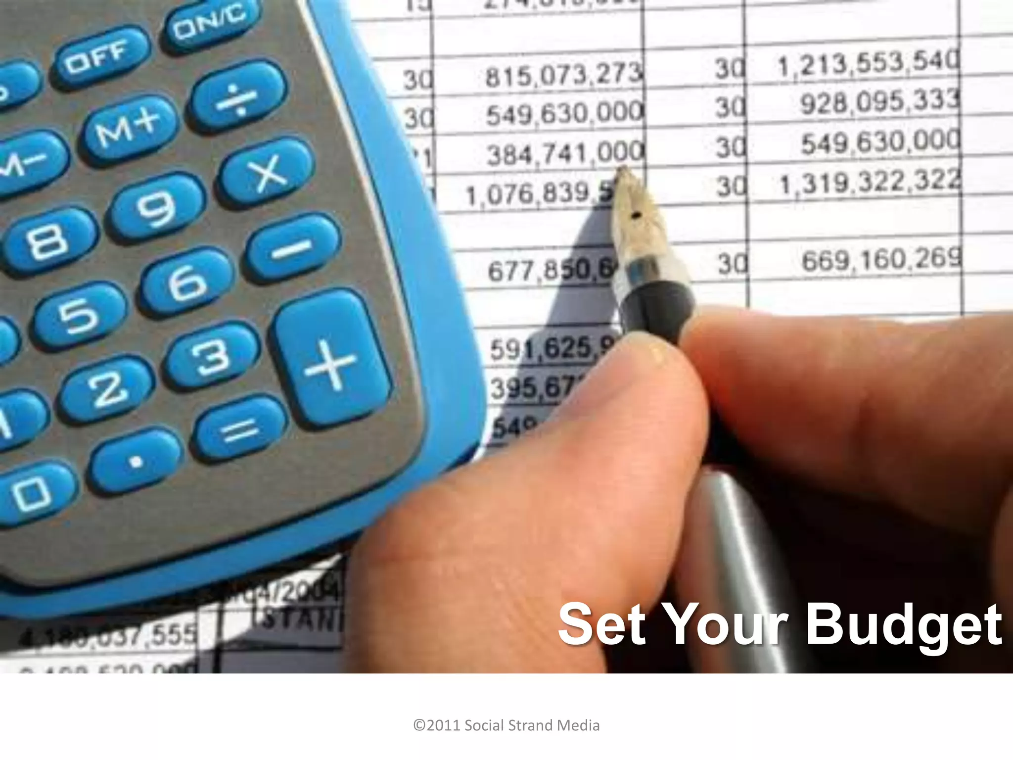 Set Your Budget
©2011 Social Strand Media
 