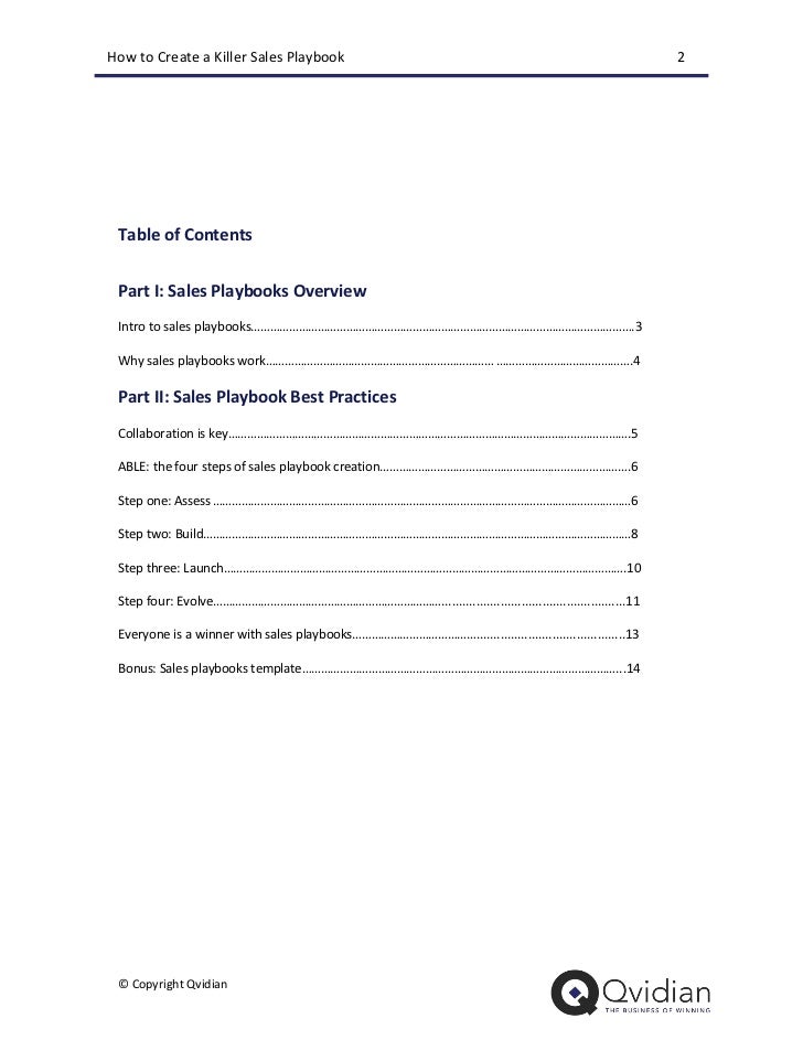 how to create a killer sales playbook