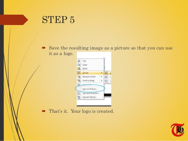 How to create a logo using Microsoft Powerpoint?