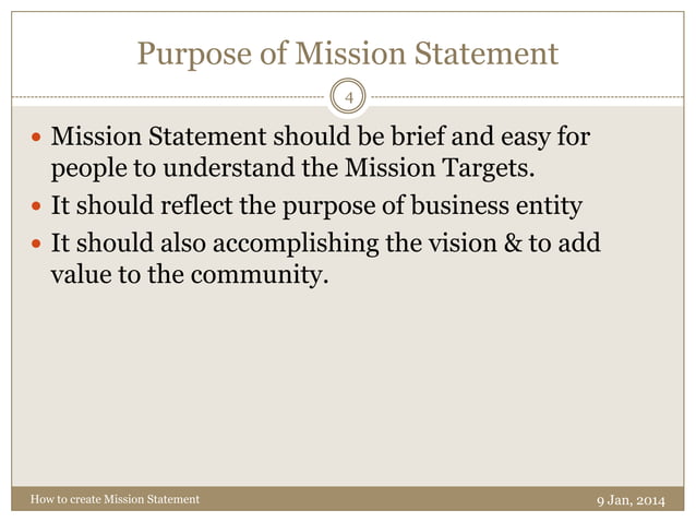 How to create a mission statement | PPT