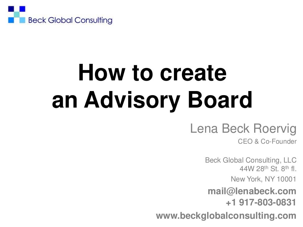 How To Create An Advisory Board how-to-create-an-advisory-board