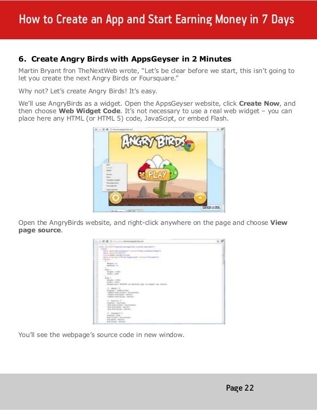 How To Create An App And Start Earning Money In 7 Days