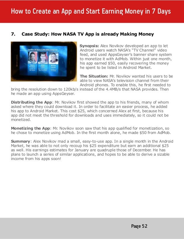 How To Create An App And Start Earning Money In 7 Days