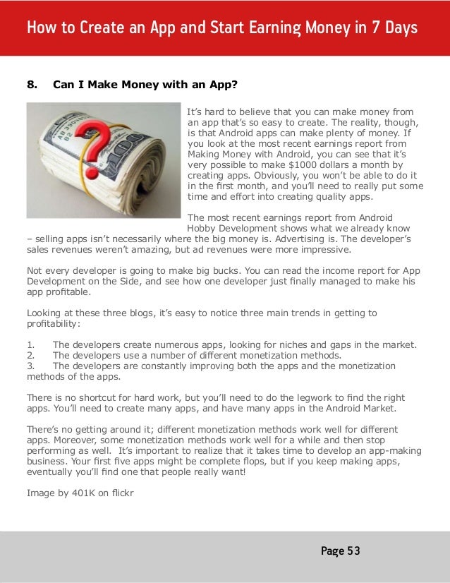 How To Create An App And Start Earning Money In 7 Days - 