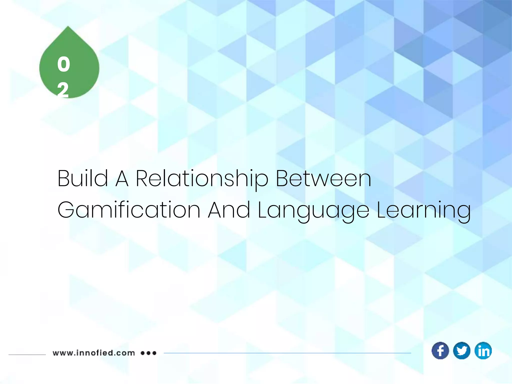 Build A Relationship Between
Gamification And Language Learning
0
2
 
