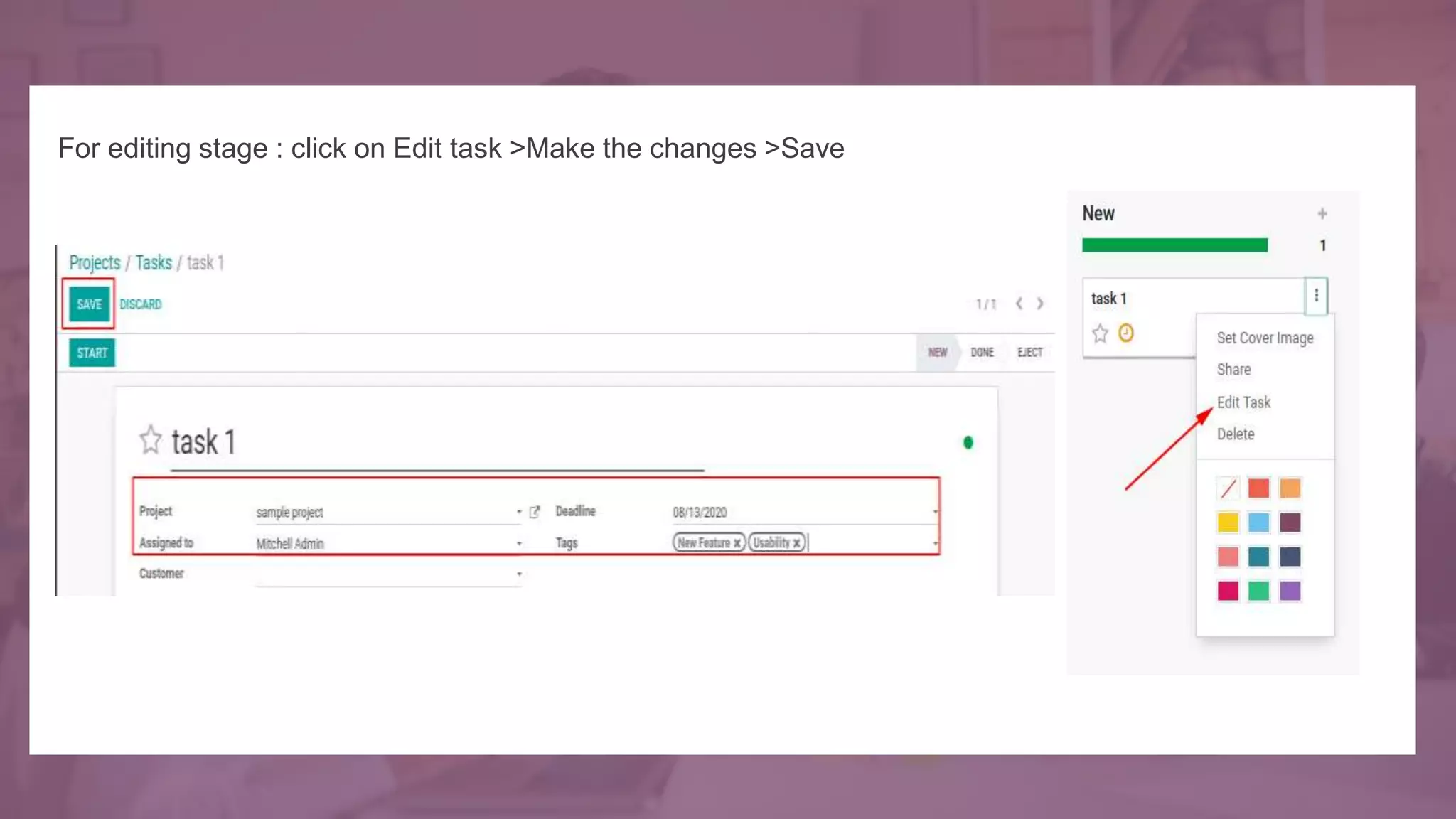 How to Create and Manage Tasks in Odoo 13 Project