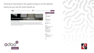 Enterprise
Clicking on that button, the system brings us to the website
where we can see the event details as
 