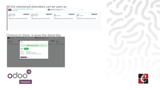 Enterprise
All the registered attendees can be seen as
Clicking on them, it gives the detail like
 