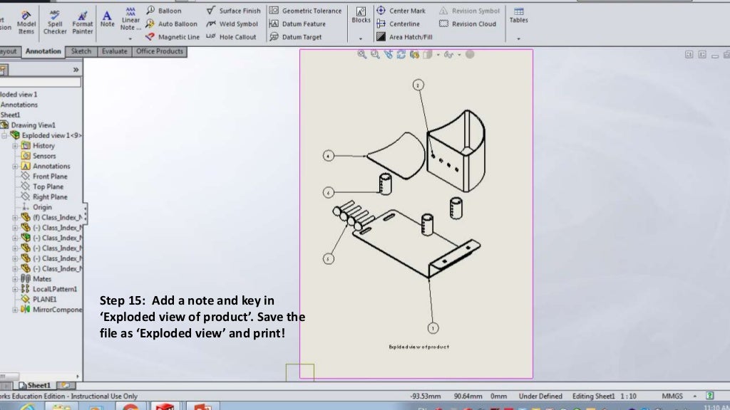 How to create an exploded view using Solidworks