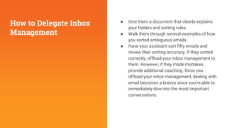 Sample Inbox Management How to create an inbox management system that saves time (1) | PPT