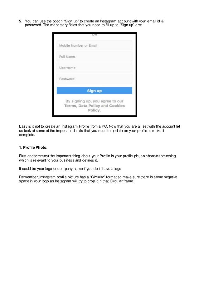 make account instagram for pc make account instagram for pc