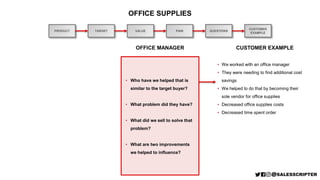 OFFICE SUPPLIES
FEATURES
• Full catalog of office supplies
• Printers and photocopiers
• Free same-day delivery
DIFFERENTI...