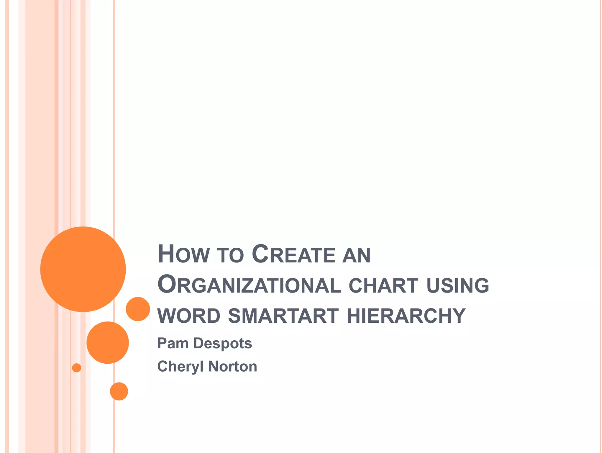 How To Create An Organizational Chart In Word | PPT