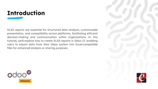 Introduction
Enterprise
XLSX reports are essential for structured data analysis, customizable
presentation, and compatibil...