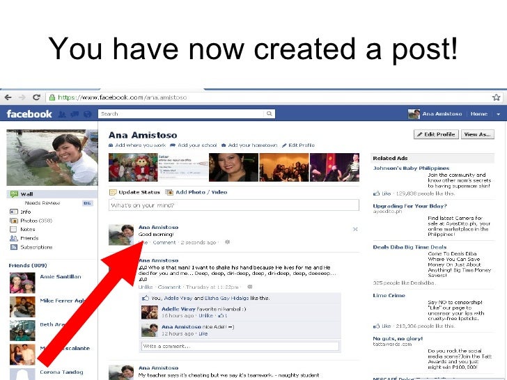 How to create a post on facebook