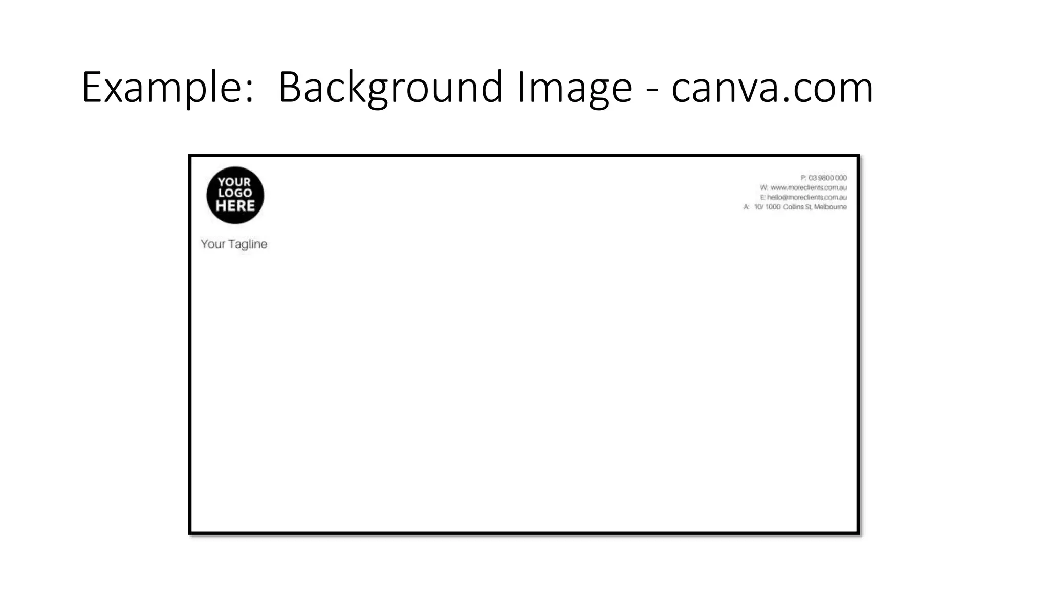 Example: Background Image - canva.com
 