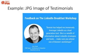 Example: JPG Image of Testimonials
 