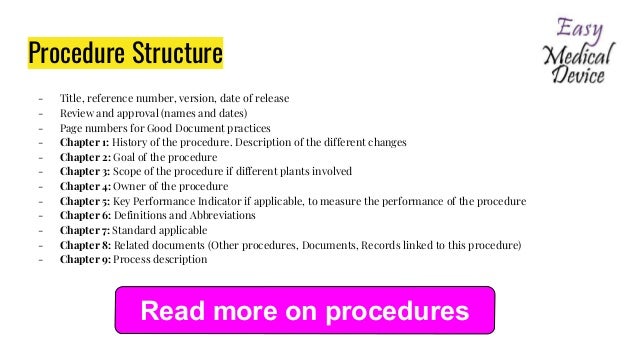 How to create a procedure