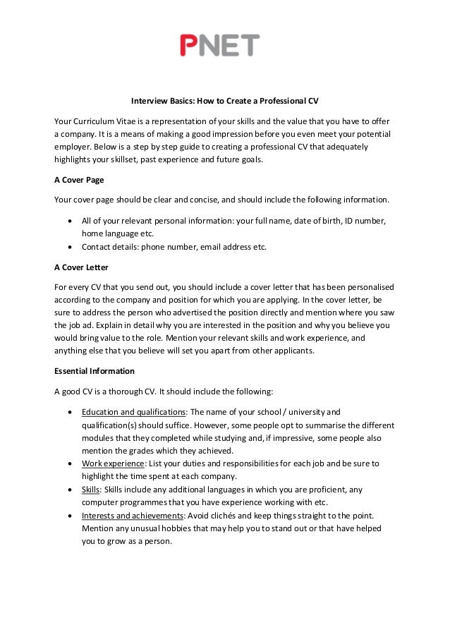how to create a professional cv how to make a professional cv