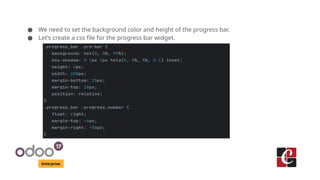 How to Create a Progress Bar in Odoo 17 - Odoo 17 Slides | PPTX | Web ...