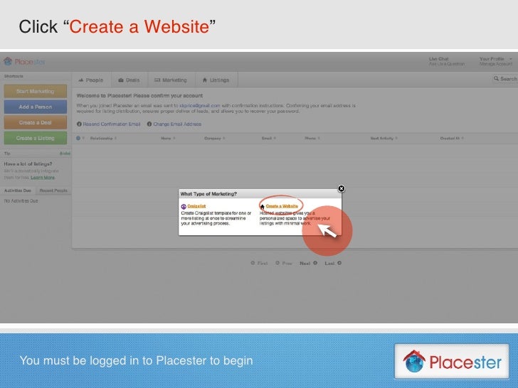 how to create a real estate website