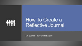 How To Create a
Reflective Journal
Mr. Suarez – 10th Grade English
 