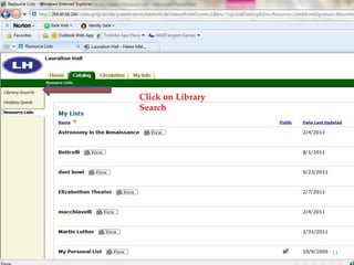 Click on Library
Search
11