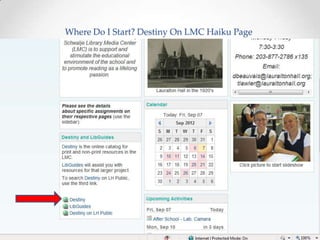 Where Do I Start? Destiny On LMC Haiku Page