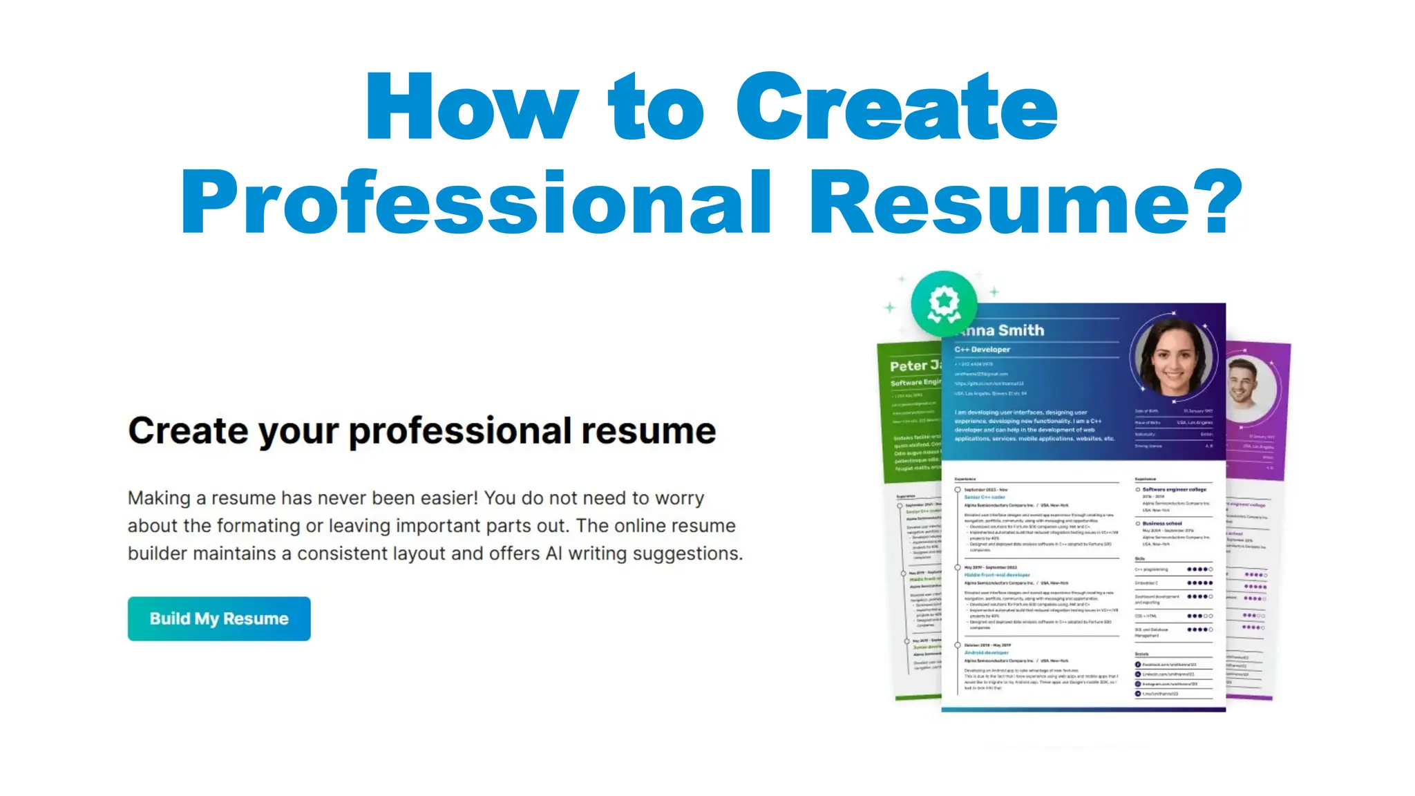 How to create a professional resume online | PPTX