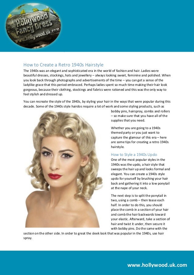How To Create A Retro 1940s Hairstyle