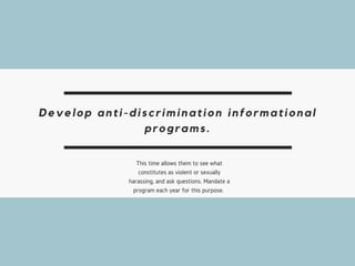 How to Create a Safe Work Environment for Women | PDF