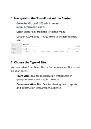How to create a SharePoint site-A Step-by-Step Guide.docx
