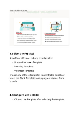 Sharepoint Step By Step Guide Examples How to create a SharePoint site-A Step-by-Step Guide.docx