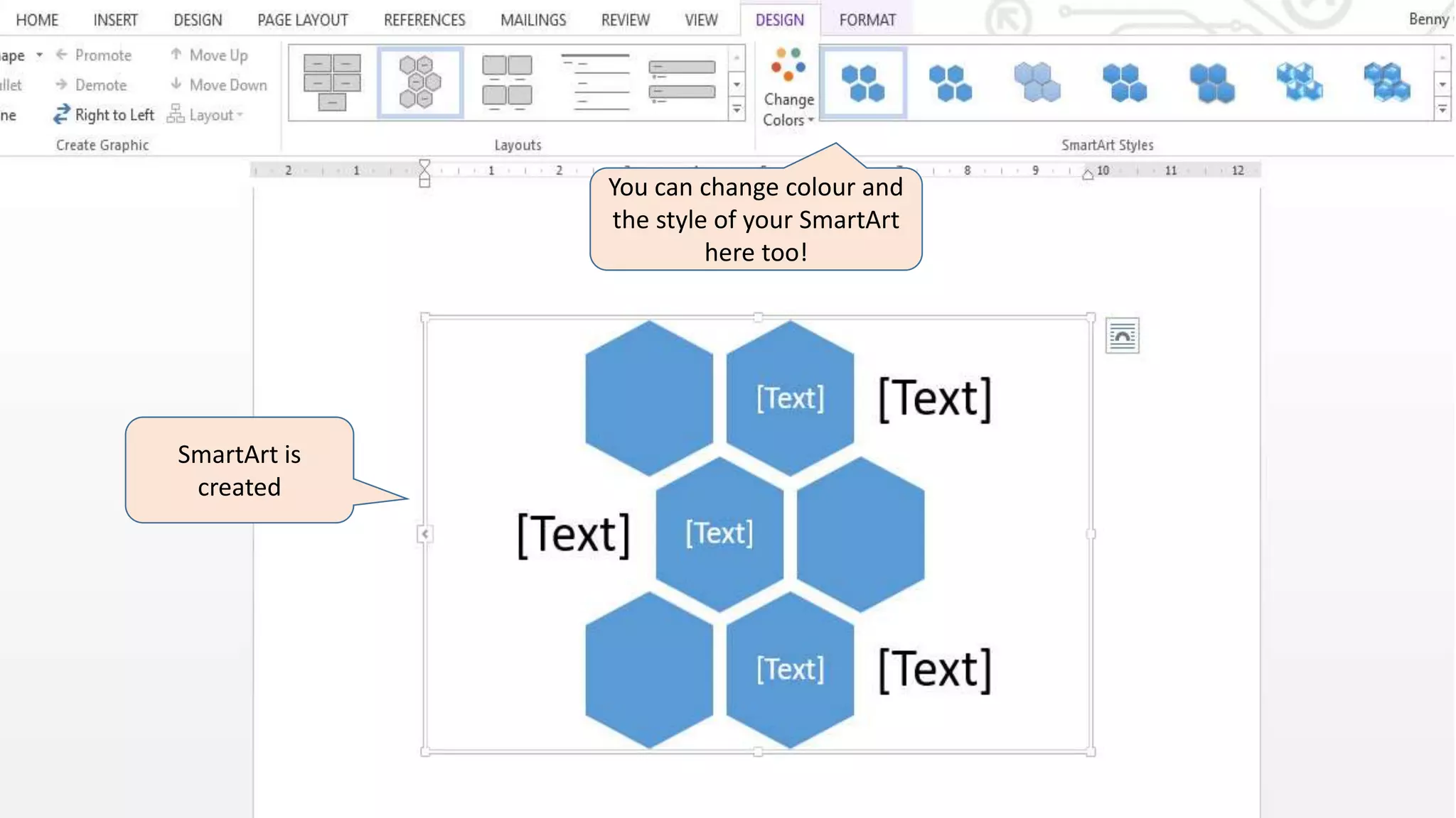 How to create a SmartArt in Word 2013 | PPT