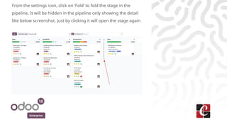 How to Create a Stage or a Pipeline in Odoo 18 CRM | PPTX