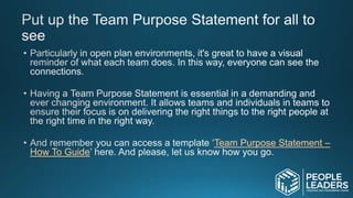 Team Purpose Statement –
How To Guide