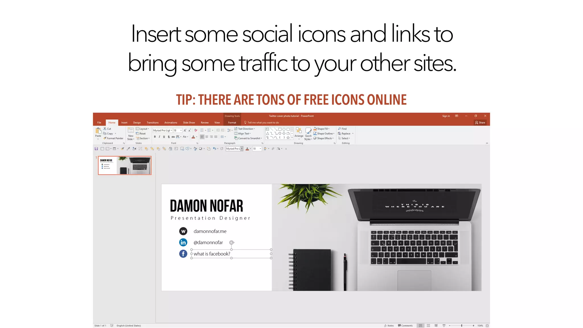 How to Create a Twitter Cover Photo in PowerPoint [Tutorial]