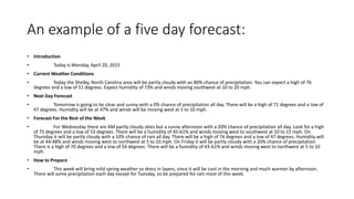 How to create a weather forecast | PPT