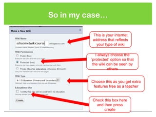 How to create a wiki using Wikispaces | PPT