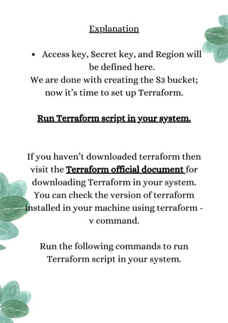 How to create aws s3 bucket using terraform | PDF