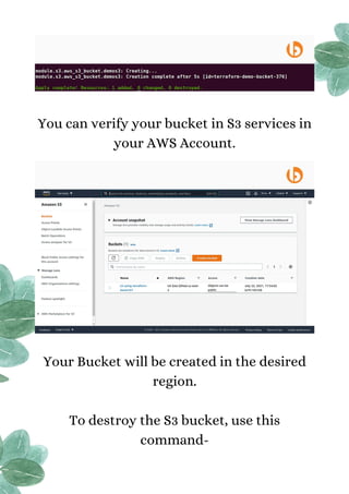 How to create aws s3 bucket using terraform | PDF