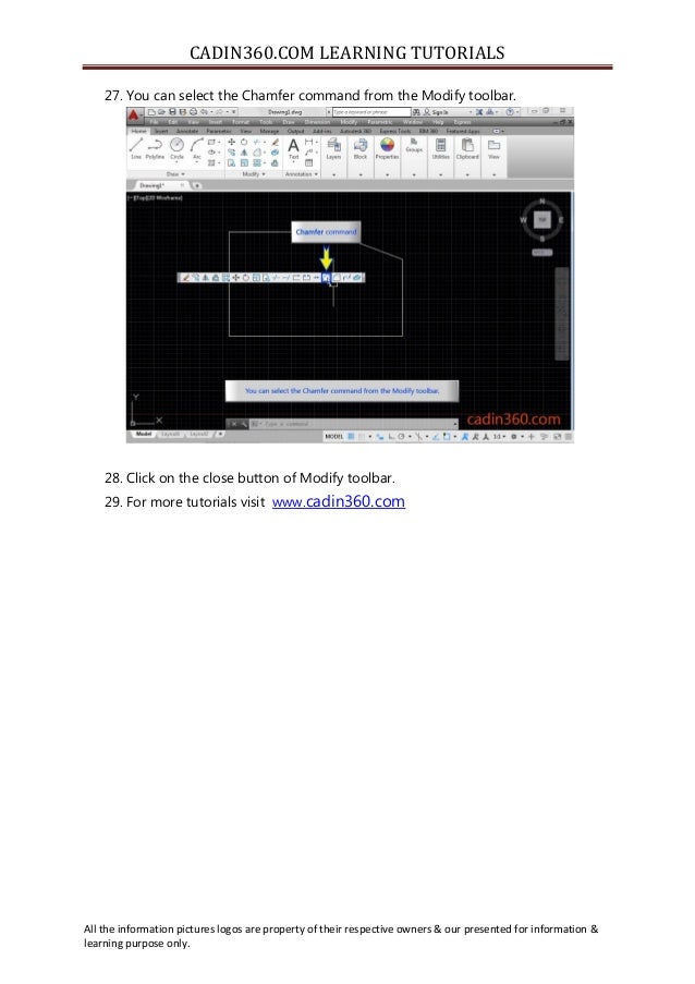 How to create chamfer using AutoCAD chamfer command