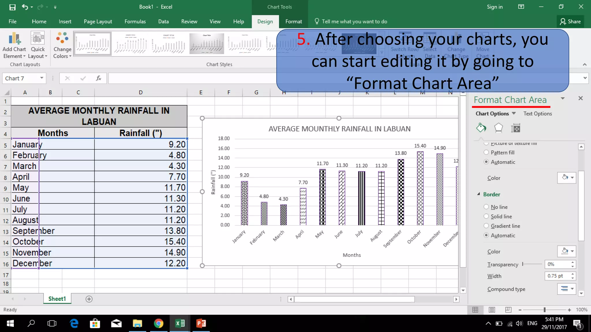 How to create chart using excel | PPT