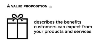 Create Observe 
The set of value proposition benefits that you design to attract customers. 
The set of customer character...