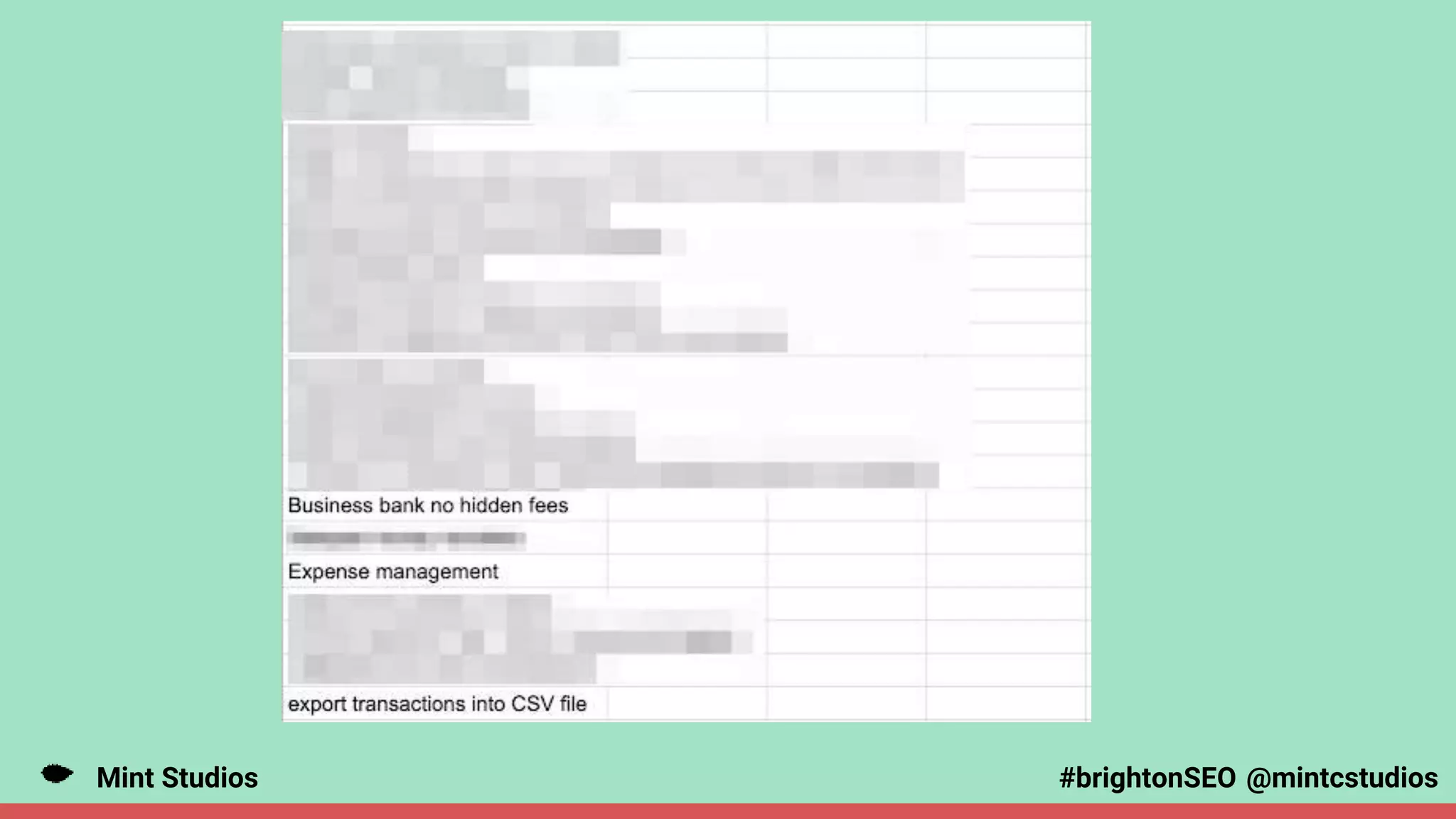 Mint Studios @mintcstudios
#brightonSEO
 