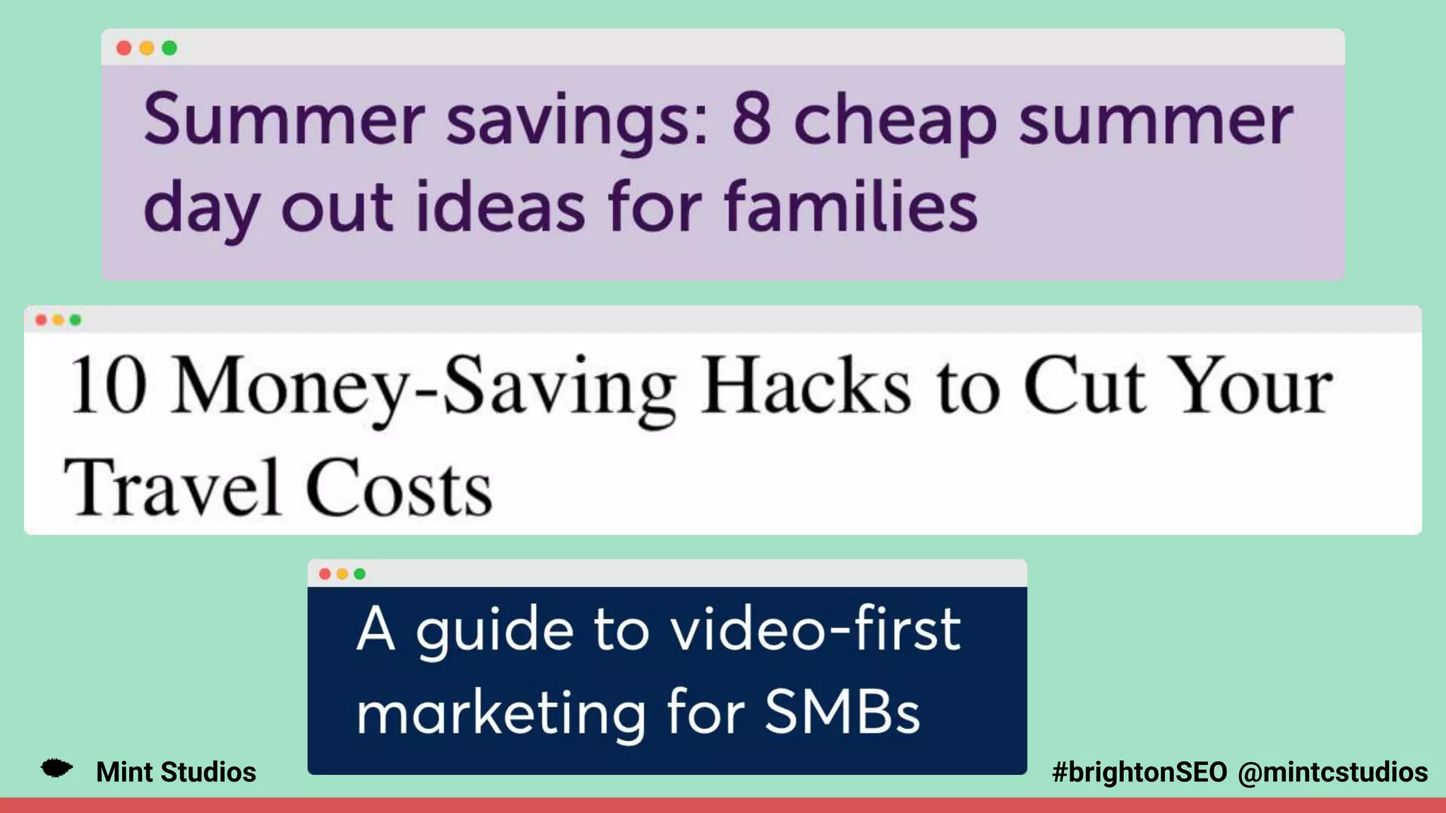 Mint Studios @mintcstudios
#brightonSEO
 