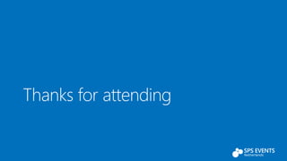 Thanks for attending
 